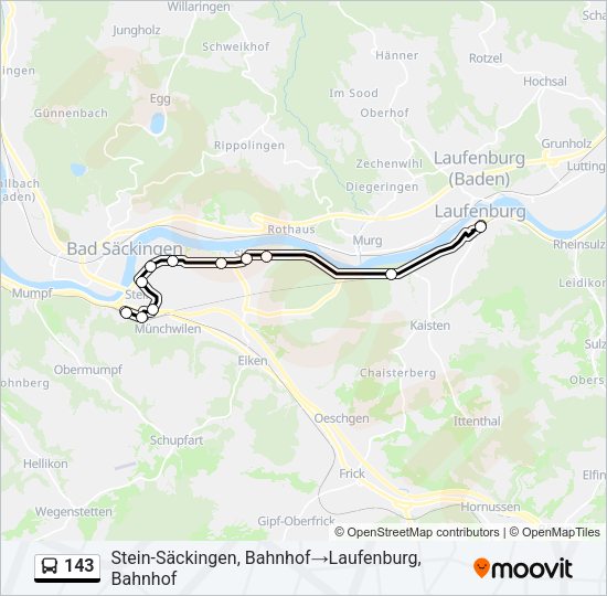 143 Bus Line Map