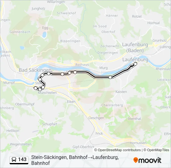 143 Bus Line Map