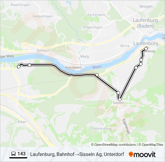 143 Bus Line Map