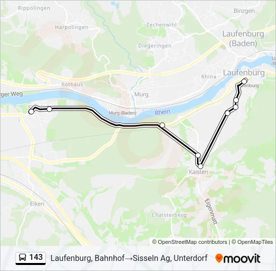 143 Bus Line Map