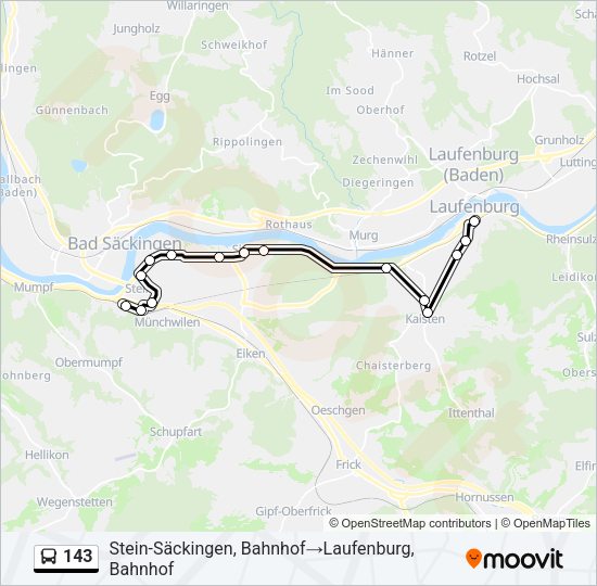 143 Bus Line Map