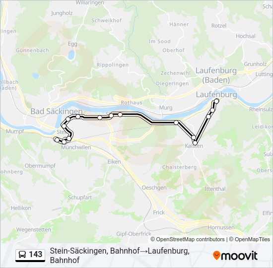 143 Bus Line Map