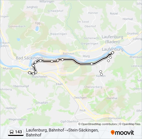143 Bus Line Map