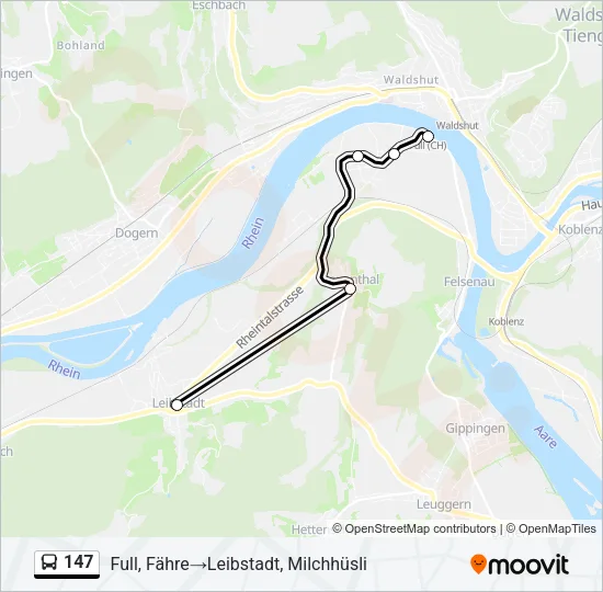 147 Bus Line Map