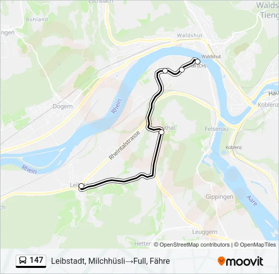 147 Bus Line Map