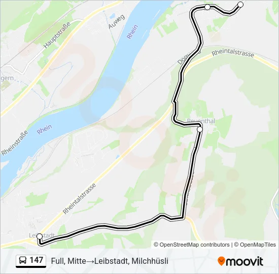 147 Bus Line Map