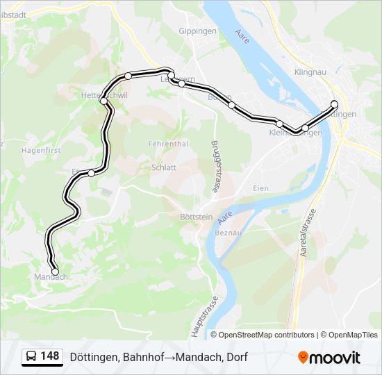 148 Bus Line Map