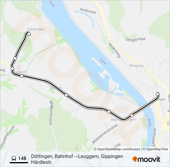 148 Bus Line Map