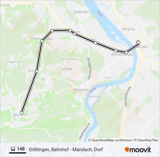 148 bus Line Map