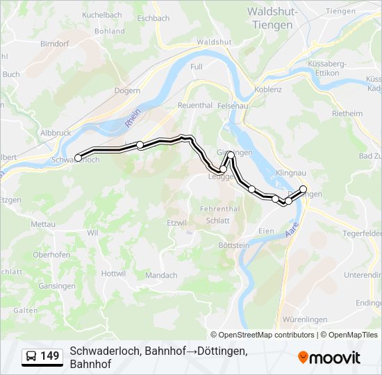 149 Bus Line Map