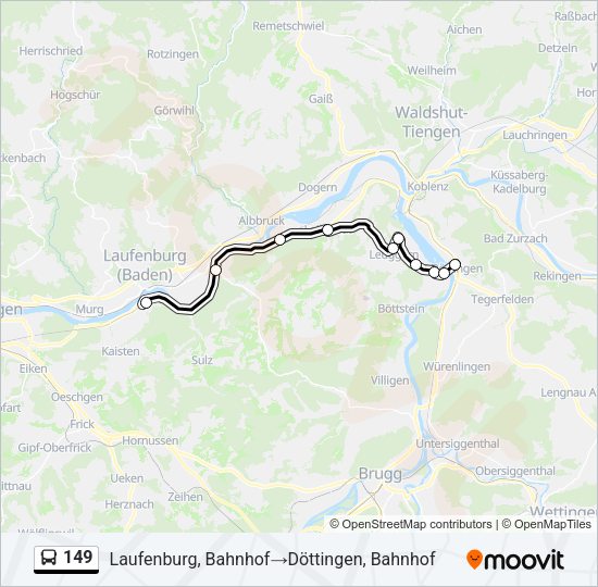 149 Bus Line Map