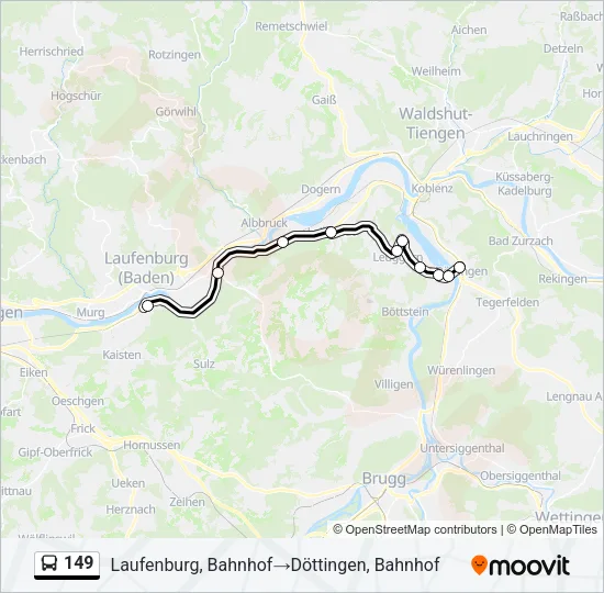 149 Bus Line Map