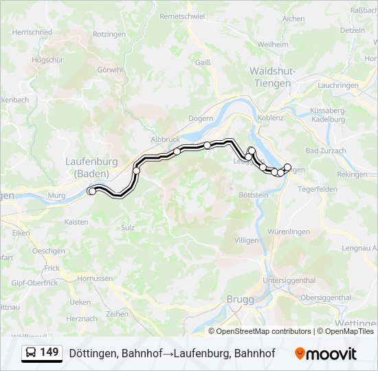 149 Bus Line Map
