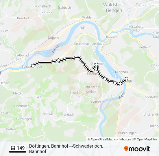 149 Bus Line Map