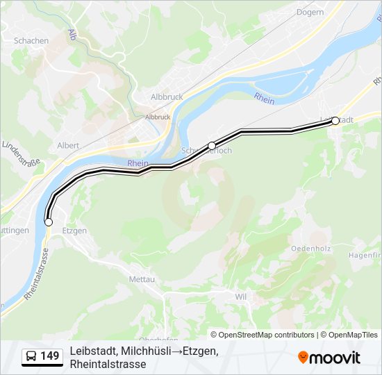 149 Bus Line Map