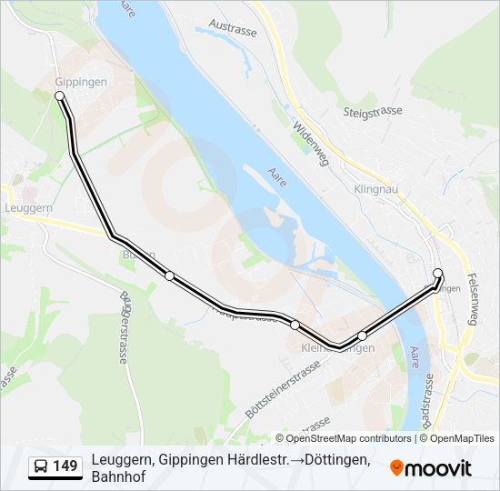 149 Bus Line Map