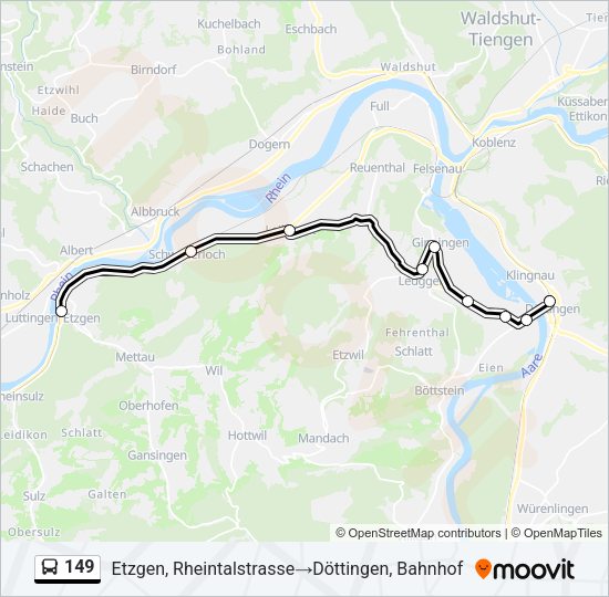 149 Bus Line Map