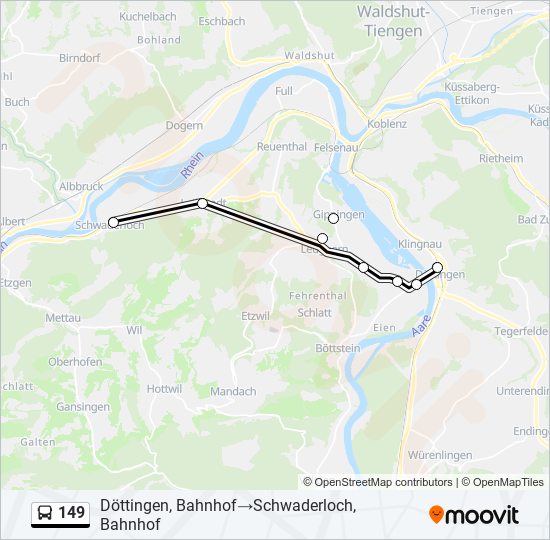 149 bus Line Map