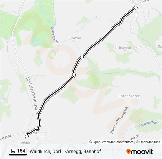 154 Bus Line Map
