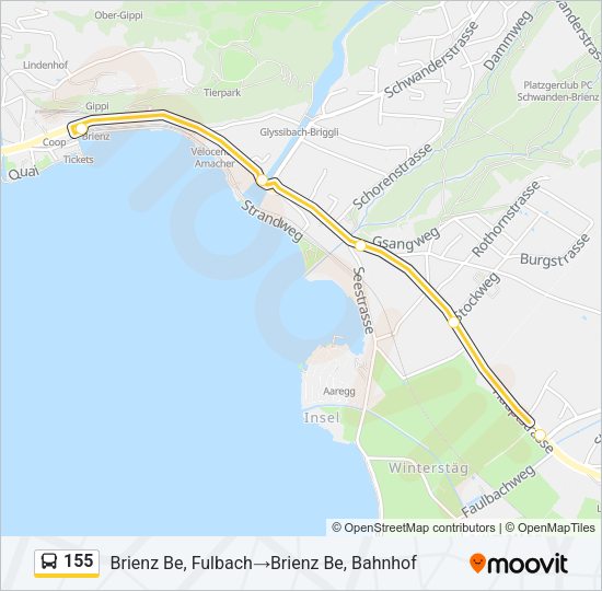 155 Bus Line Map