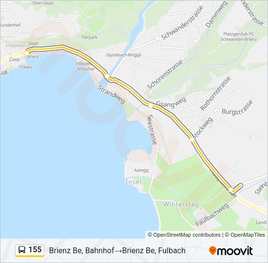 155 Bus Line Map