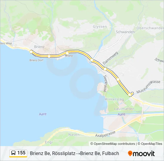 155 Bus Line Map