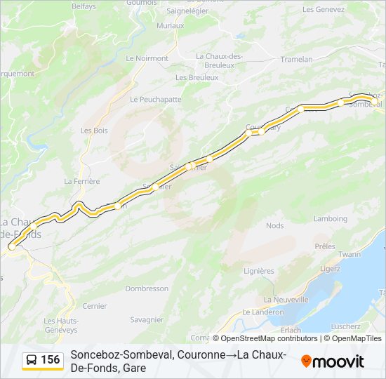 156 Bus Line Map