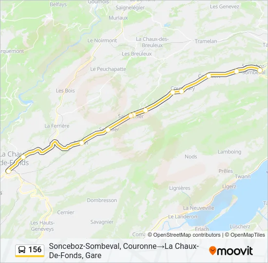 156 Bus Line Map