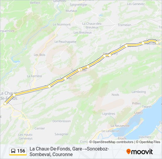 156 Bus Line Map