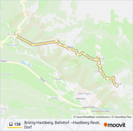 158 Bus Line Map