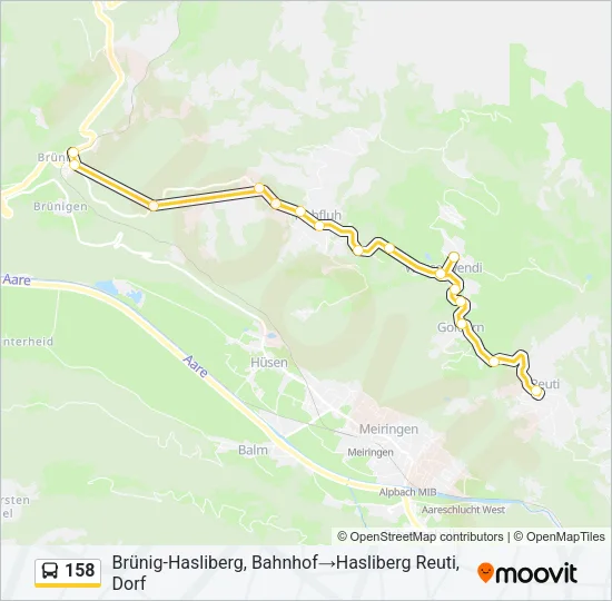158 Bus Line Map