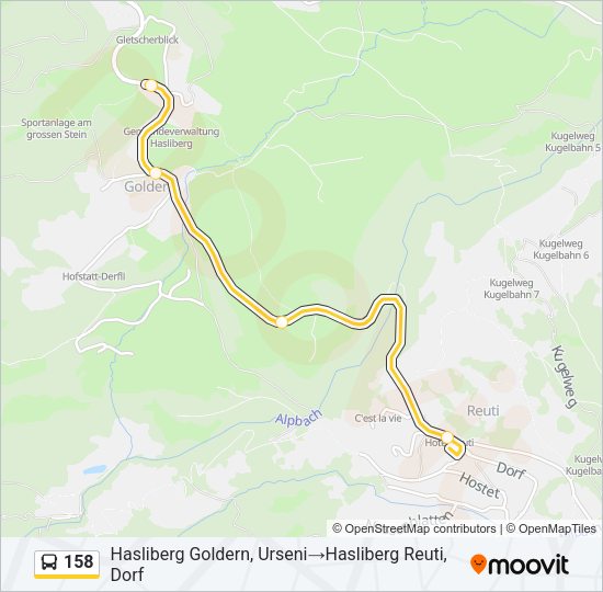158 Bus Line Map