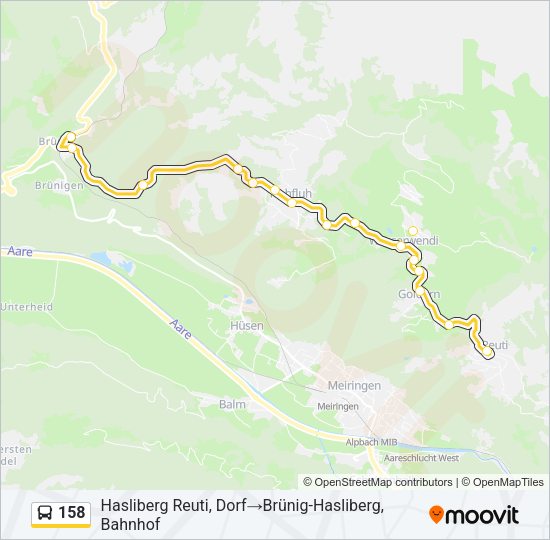 158 Bus Line Map