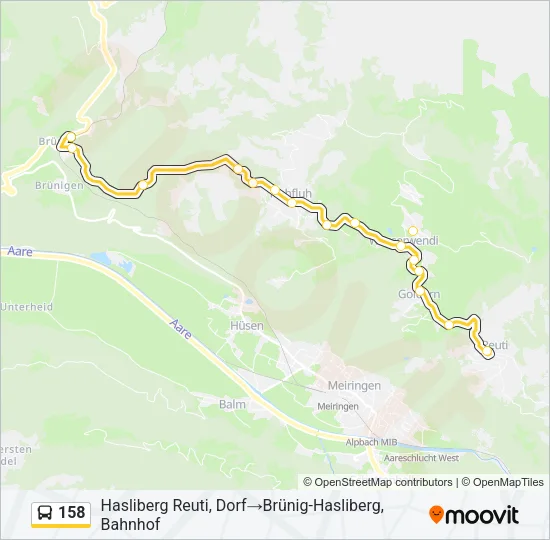 158 Bus Line Map