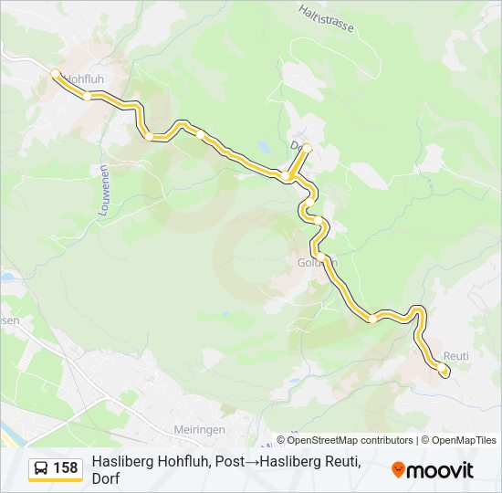 158 Bus Line Map