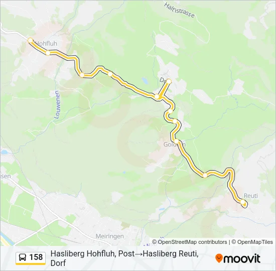 158 Bus Line Map