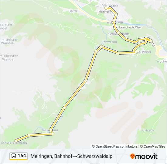 164 Bus Line Map