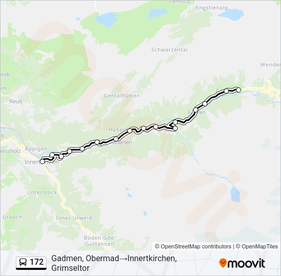 172 Bus Line Map
