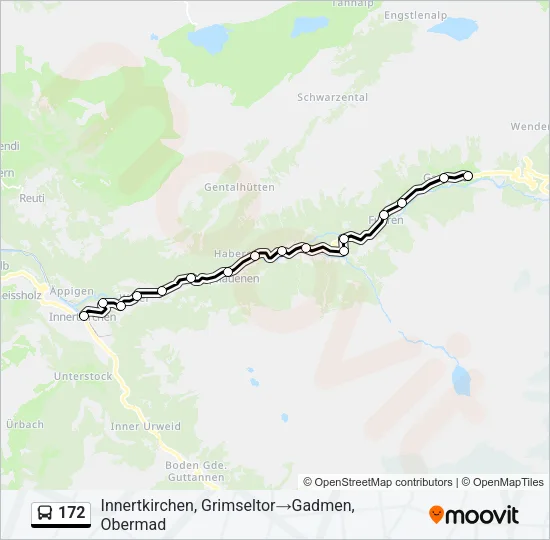 172 Bus Line Map