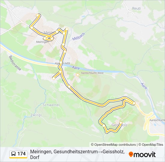 174 Bus Line Map