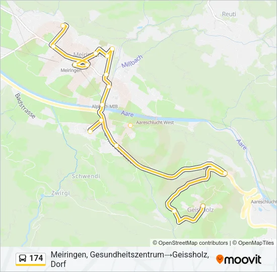 174 Bus Line Map