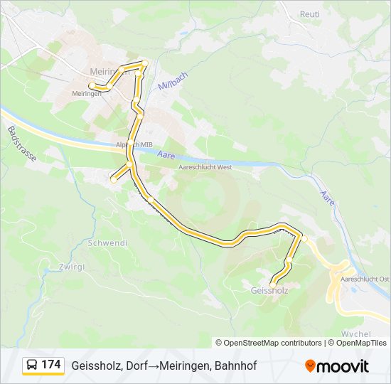174 Bus Line Map