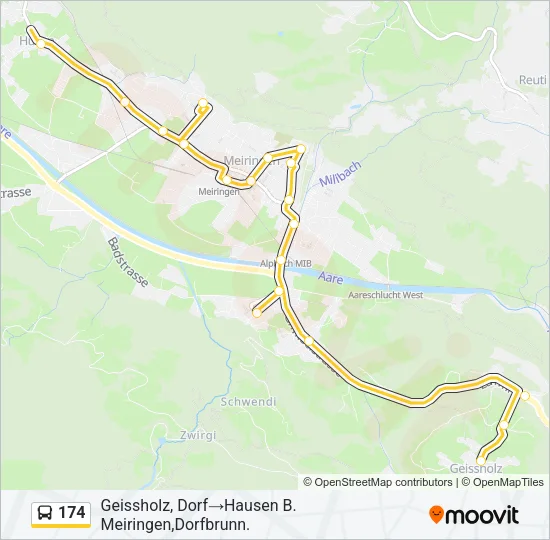 174 Bus Line Map