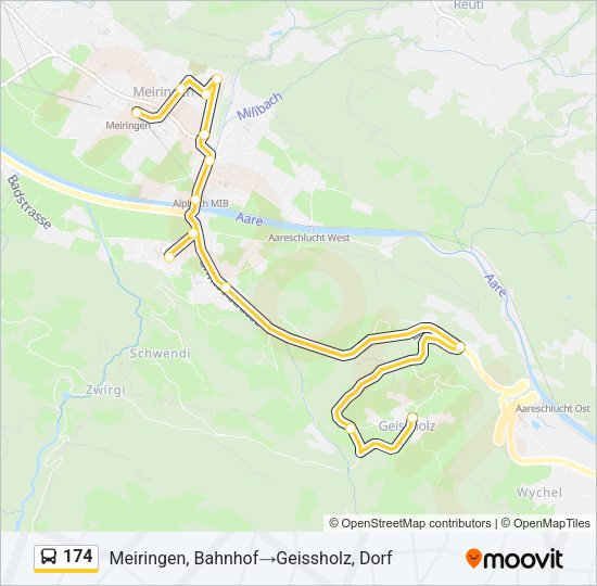 174 Bus Line Map