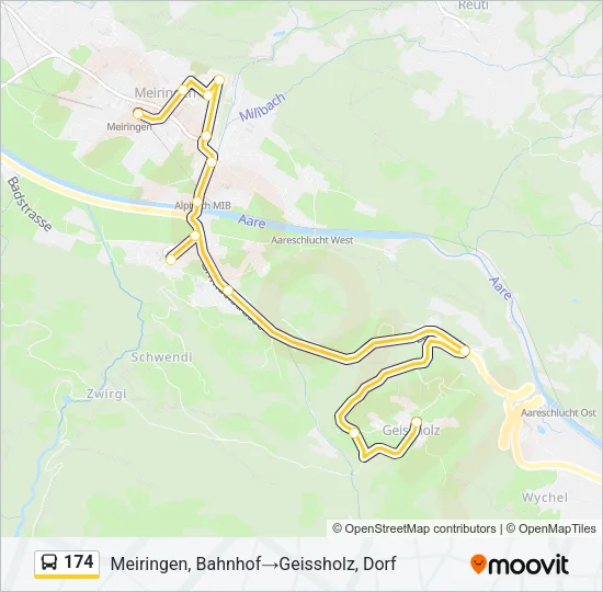 174 Bus Line Map