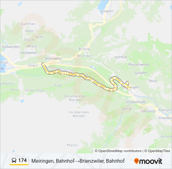 174 Bus Line Map