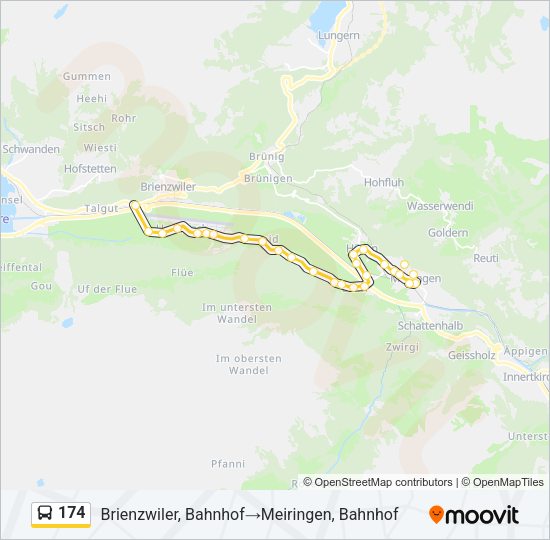 174 Bus Line Map