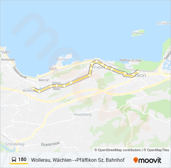 180 bus Line Map