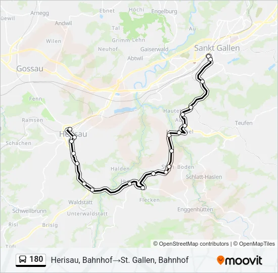 180 Bus Line Map