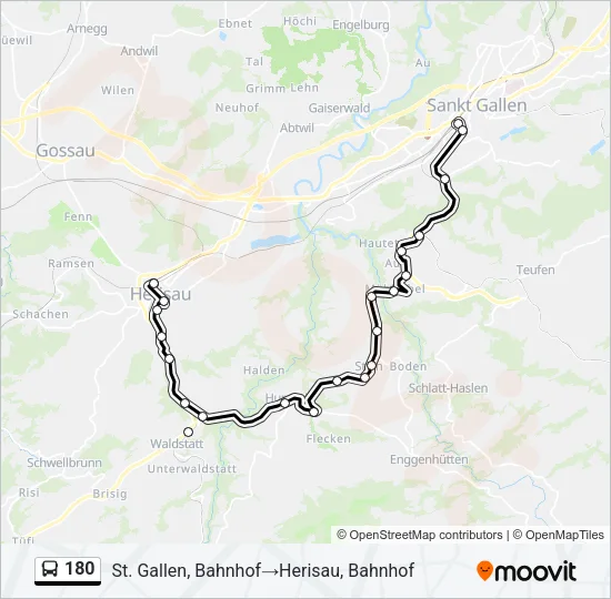 180 Bus Line Map